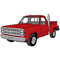 Red Truck Vector Thumbnail
