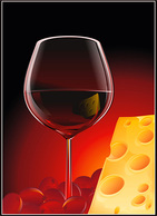 Red Wine, Cheese and Grapes Thumbnail