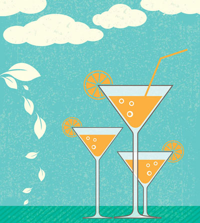 Refreshing Summer Cocktail Vector Thumbnail