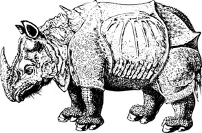 Renaissance Rhino clip art Thumbnail