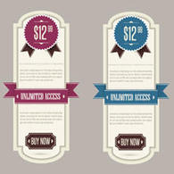 Retro Banner Vector - Free Vector of the Day #209: Retro Pricing Banners Thumbnail