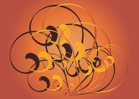 Retro Swirls Vector