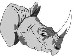 Rhinoceros 3d clip art Thumbnail