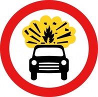 Road Signs Car Explosion Kaboom clip art Thumbnail