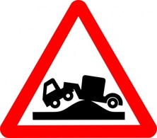 Road Signs High Road Bump clip art