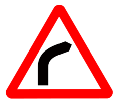 Roadsign Curve ahead