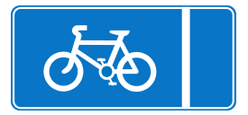 Roadsign Cycle lane