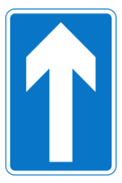 Roadsign one way