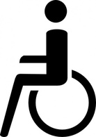 Rollstuhl Aus Zusatzzeichen clip art Thumbnail