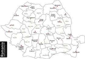 Romanian Map With Counties clip art