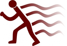 Runner, Simple, With Wake Marks clip art Thumbnail