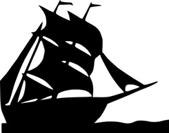 Sailing Boat Silhouette clip art