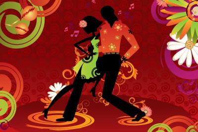 Salsa Dancing Couple Vector Thumbnail