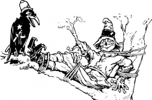 Scarecrow And Crow clip art Thumbnail
