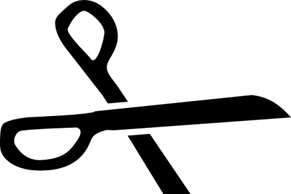 Scissors Black Silhouette clip art Thumbnail