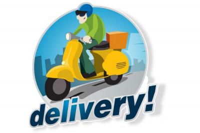 Scooter Delivery Vector Logo Thumbnail
