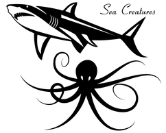 Sea Creatures Vector – Shark & Octopus Thumbnail