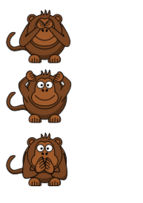 See/hear/speak No Evil Monkey Thumbnail