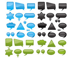 Set of dialog bubbles vector Thumbnail