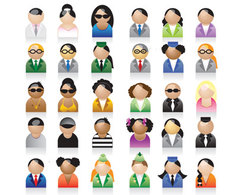 Set of people icons