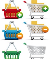 Shopping Cart and Basket Icons Thumbnail