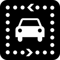 Sign Black Back Drive Map Symbol Car Symbols Way Road Cars Test Path Inverse Return Thumbnail