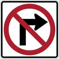Sign Black Right Arrow Signs Traffic Turn No Thumbnail