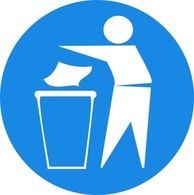 Sign Symbol Signs Symbols Keep Tidy Empty Trash Bin Clean Rubish Garbage Thumbnail