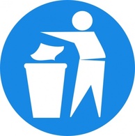 Sign Symbol Signs Symbols Keep Tidy Inside Trash Bin Clean Rubish Garbage Thumbnail