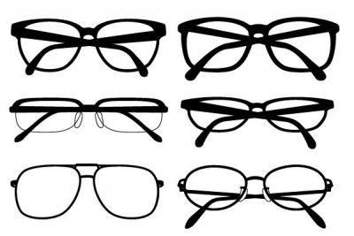 Silhouette Glasses Vector Thumbnail