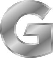 Silver Effect Letters Alphabet G