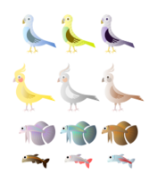 Simple Birds And Fishes Thumbnail