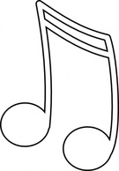 Sixteenth Notes, Joined In A Pair clip art Thumbnail