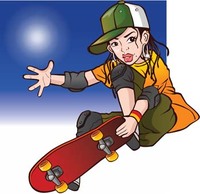 Skateboarding vector 7