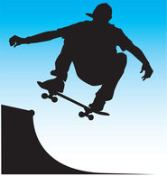 Skater Front Side Air Vector. Thumbnail