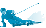 Skier Vector Image Thumbnail