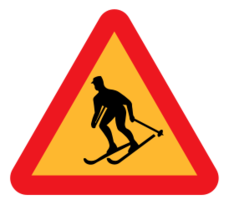 Skiier Sign