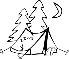 Sleeping In A Tent clip art Thumbnail