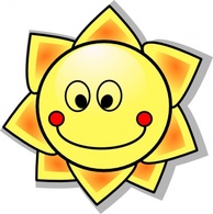 Smiling Cartoon Sun clip art Thumbnail