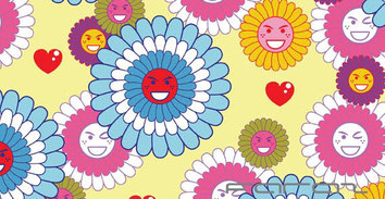 Smiling Vector Flowers Thumbnail