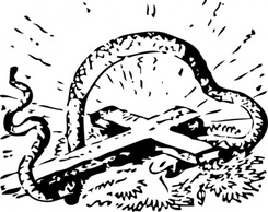 Snake And Cross clip art Thumbnail