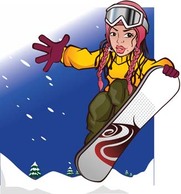 Snow boarding vector 12