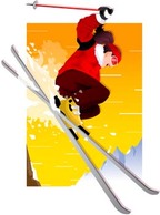 Snow boarding vector 7