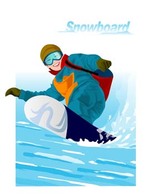 Snow boarding vector 8 Thumbnail