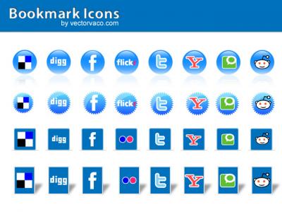 Social Icon Bookmark Vector Thumbnail