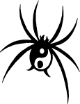 Spider Yin Yang Free Vector