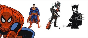 Spiderman superman cartoon film characters Thumbnail
