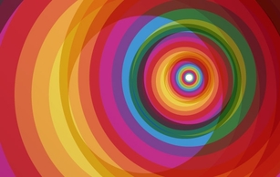 Spiral Rainbow Vector Background