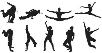 Sport people silhouettes free vector