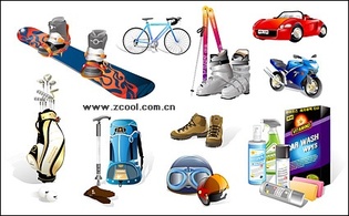 Sports and leisure equipment icon vector material-2 Thumbnail